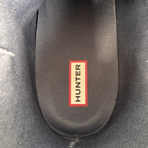 Hunter Boots Womens 10 Gray Quilted Gloss Refined Slim Fit Chelsea Waterproof - Picture 8 of 12